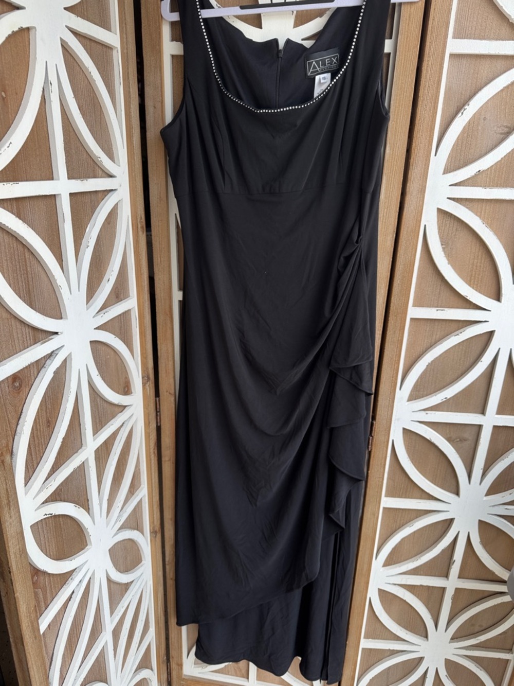 Alex Evenings Black Long Sleeve Evening Dress with Bolero - Picture 2 of 3